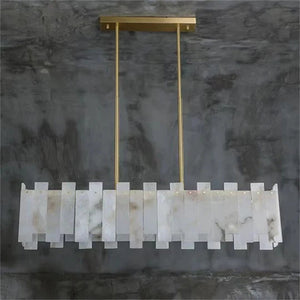 Alabaster Acropolis Modern Linear Chandelier - view 3