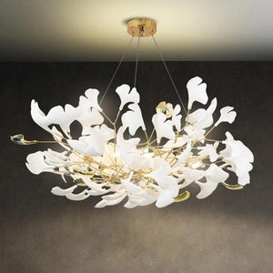 Modern Ceramic Petal Chandelier