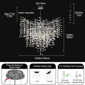 Modern Crystal Chandelier For Dining Room - view 11