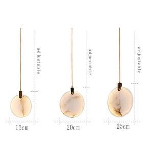 Modern Discs Alabaster Long Staircase Chandelier - view 5