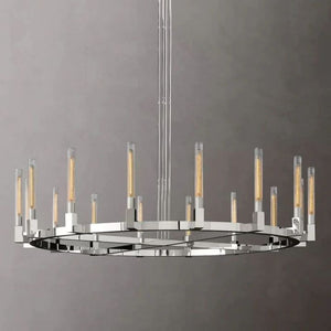Mortal Glass Round Chandelier 72" - view 7
