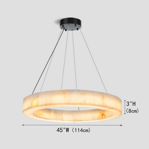 Alabaster Halo Ring Chandelier - view 10