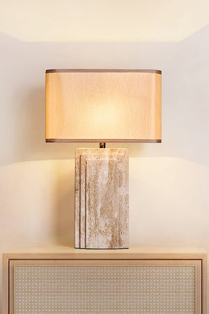 Natural Travertine Table Lamp - view 11 | SamuLighting