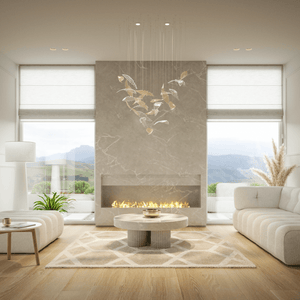 Galaxy Nectar Leaves Meteor Shower Crystal Spiral Chandelier - view 3