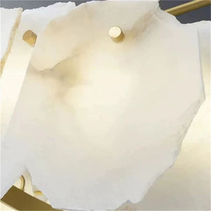 Alabaster Flakes Linear Chandelier -Rod - view 3