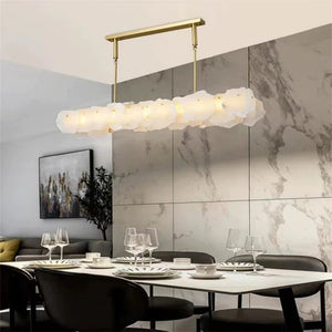 Alabaster Flakes Linear Chandelier -Rod - view 2