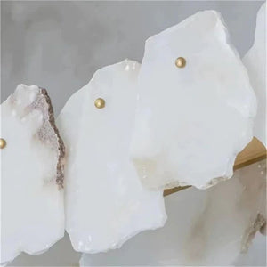 Alabaster Flakes Linear Chandelier -Rod - view 4