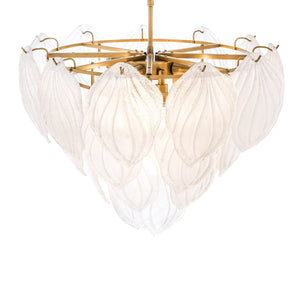 Novida Modern Glass Chandelier - Brass - view 3