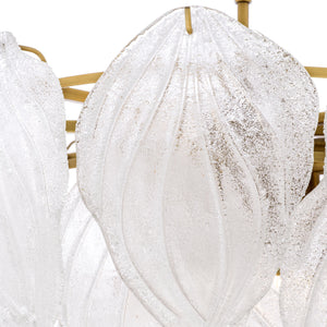 Novida Modern Glass Chandelier - Brass - view 4
