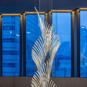 European Style Spiral Glass Chandelier for Staircase/Foyer/Hotel/Villa - view 5