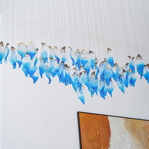 Galaxy Ocean Drift Blown Glass Crystal Spiral Chandelier - view 28