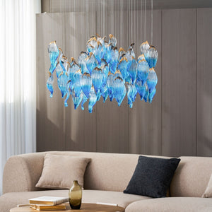Galaxy Ocean Drift Blown Glass Crystal Spiral Chandelier - view 5
