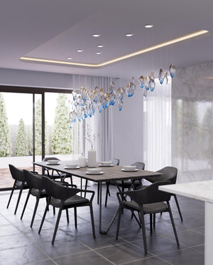 Galaxy Ocean Drift Blown Glass Crystal Spiral Chandelier - view 3