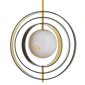 Pearl Modern Chandelier - (Bronze Highlight Finish | Gold Finish | Alabaster) - view 6