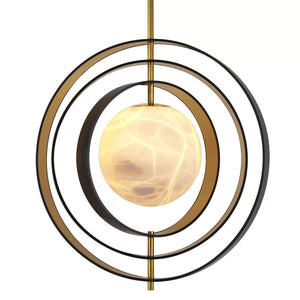 Pearl Modern Chandelier - (Bronze Highlight Finish | Gold Finish | Alabaster) - view 5
