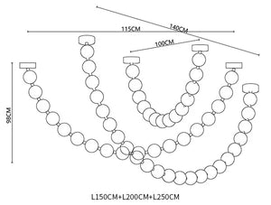 Modern Creative Pearl Necklace Chandelier for Living Room/Staircase/Foyer/Entryway - view 13