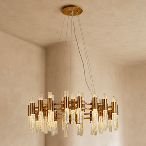 Pomello Brass Halo Chandelier