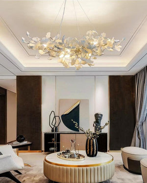 Porcelain Linear Gold Chandelier - view 12
