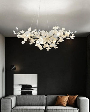 Porcelain Linear Gold Chandelier - view 13