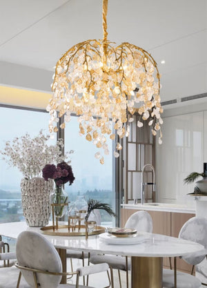 Modern Luxury Leaf Branch Crystal Chandelier Art Copper for Living/Dining Room/Bedroom - view 10