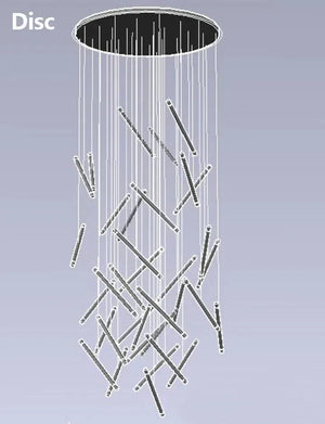 Modern Italian Creative Art Sticks Ceiling Chandelier for Living Room/Staircase/Hotel Lobby, round ,rectangle, extra large , oversized, sticks, acrylic, adjustable, foyer, duplex