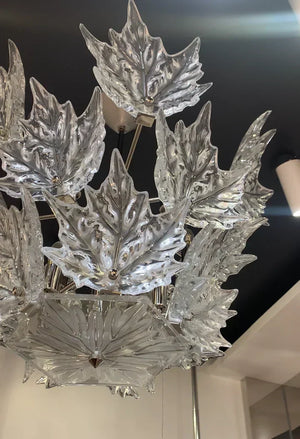 Modern Creative Clear Crystal Maple Leaf Chandelier for Living Room/Bedroom - view 8