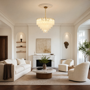 Quadro Glass Rod Chandelier