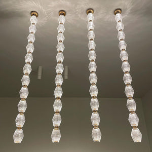 Creative Glass Pearl Necklace Pendnat Chandelier for Living/Dining Room/Staircase - view 3