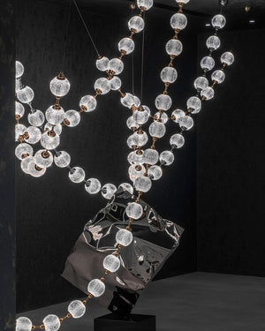 Modern Creative Pearl Necklace Chandelier for Living Room/Staircase/Foyer/Entryway - view 7