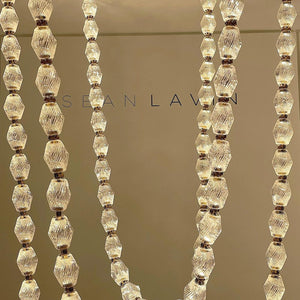 Creative Glass Pearl Necklace Pendnat Chandelier for Living/Dining Room/Staircase - view 6