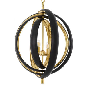 Riley Modern Chandelier - Gunmetal Brass - view 5