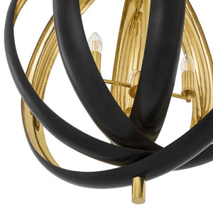 Riley Modern Chandelier - Gunmetal Brass - view 6