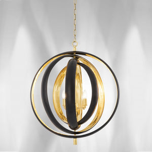 Riley Modern Chandelier - Gunmetal Brass - view 8
