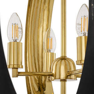Riley Modern Chandelier - Gunmetal Brass - view 7