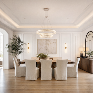 Roccia Stone Crystal Duo Chandelier