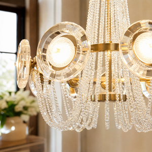 Rococo Dream Modern Sculptural Ring Chandelier, K9 crystal - view 5