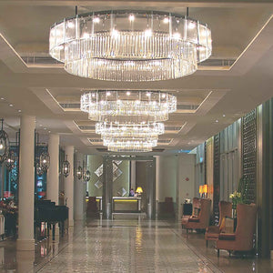 Round circle flush ceiling crystal chandeliers, K9 crystal - view 3