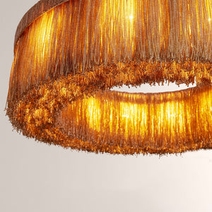 Rowan Jute Fringe Round Chandelier - view 7