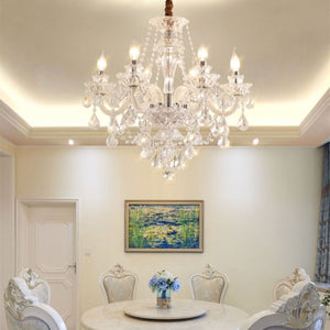 Rustic Antique European Candle Crystal Chandelier Popular Farmhouse Ceiling Light Fixture For Living Room - view 12