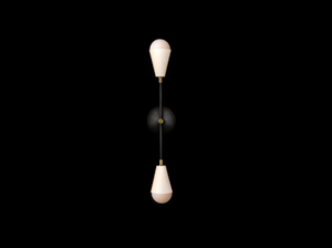 TRIAD 02 SCONCE H24.75” x W3.5” x D5.25”, porcelain wall sconce
