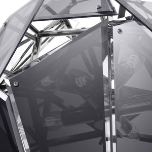 Shard Modern Glass Chandelier - Nickel/Gold - view 4