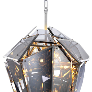 Shard Modern Glass Chandelier - Nickel/Gold - view 3