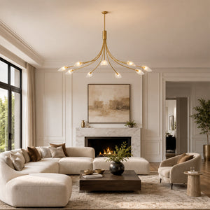 Shesara Clear Glass Round Chandelier - view 7