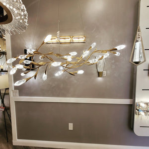 Modern Linear/Round Floral Branches Crystal Chandelier - view 15
