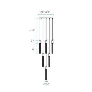 Sparkling Night Cylinder Chandelier 13 Light - view 7