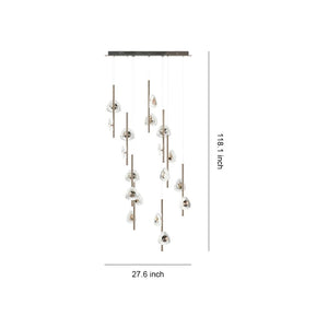 Staircase Crystal Chandelier Modern Aluminum Ceiling Light - view 7