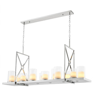 Summit Modern Chandelier - Steel/Brass - view 2