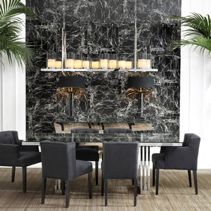Summit Modern Chandelier - Steel/Brass - view 7