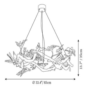 Swallow Branch Chandelier - view 9