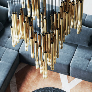 Galaxy Symphony Orchestra Meteor Shower Crystal Spiral Chandelier - view 3
